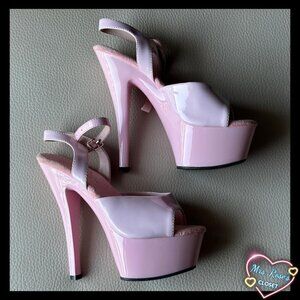 Pleaser Kiss-209 Baby Pink Platform Heel